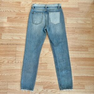 Current/Elliot Two Tone Denim Button 5 Distressed Boyfriend 100% Cotton Jeans 26